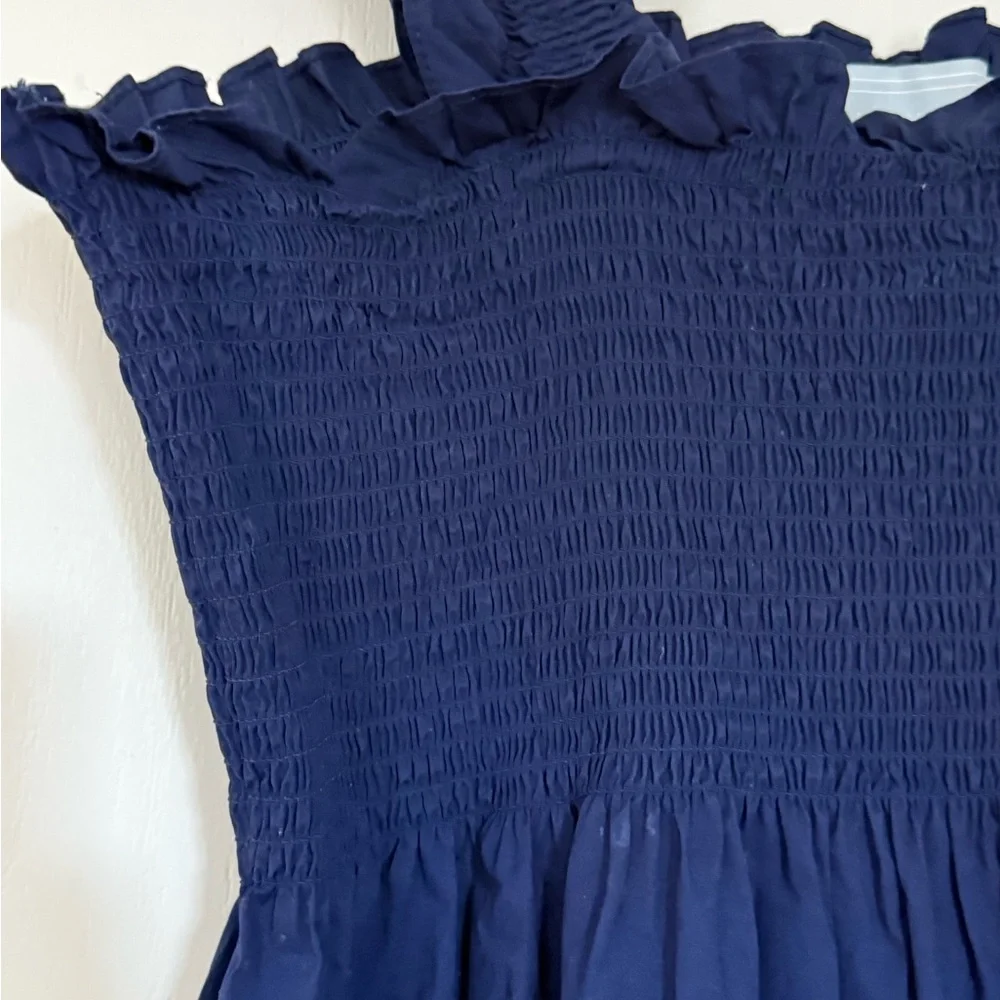 XXL Hill House Home the Ellie Nap Dress in Navy Cotton - Picture 4 of 6